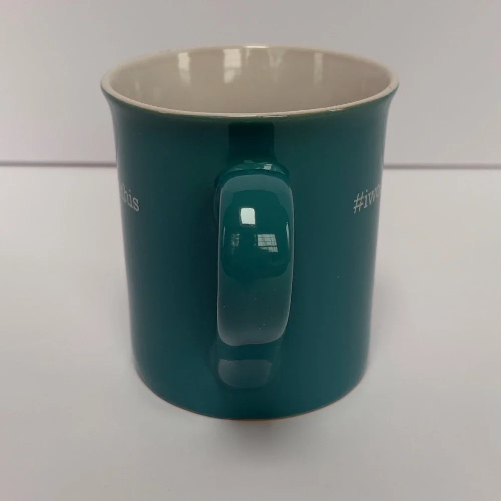 “#iwokeuplikethis” Teal Mug - Picture 3 of 8